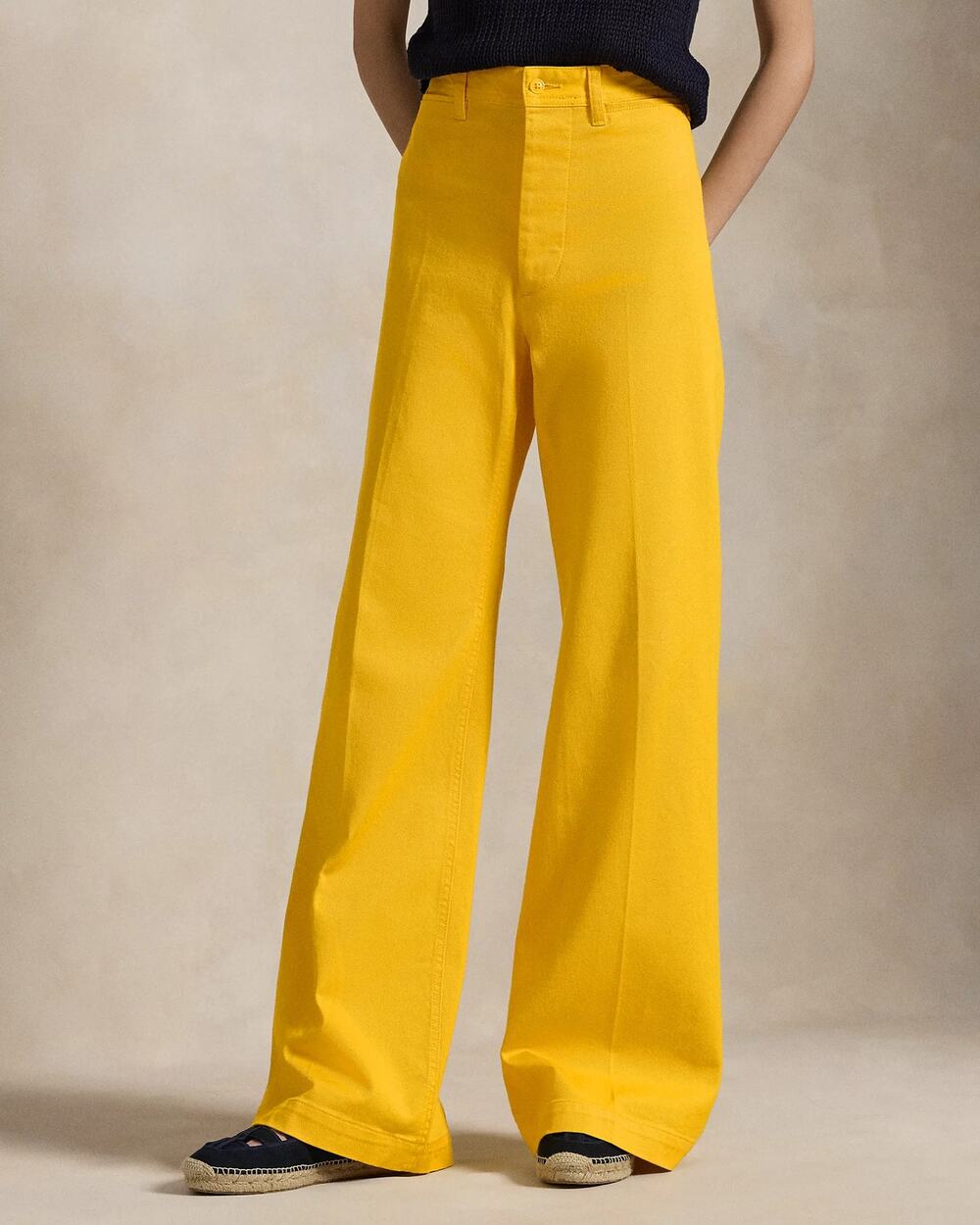 POLO RALPH LAUREN Stretch Cotton Twill Wide-Leg Trouser Size 2 NWT Retail $350